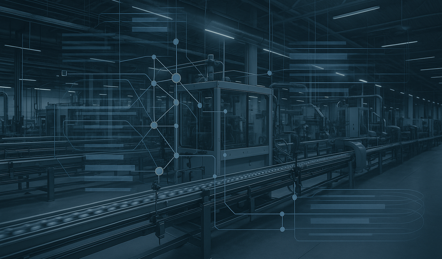Datos para IA industrial en una planta conectada con sistemas ERP MES y BI