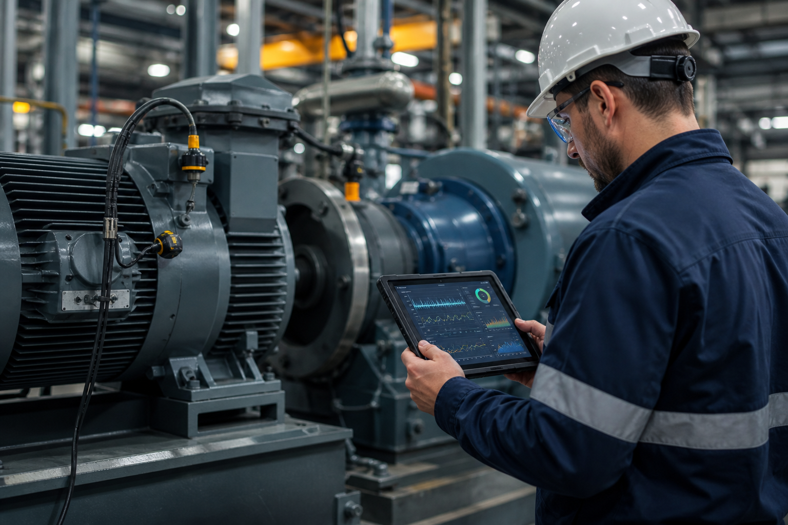 Mantenimiento predictivo con IA en entorno industrial con sensores y monitorizacion operativa