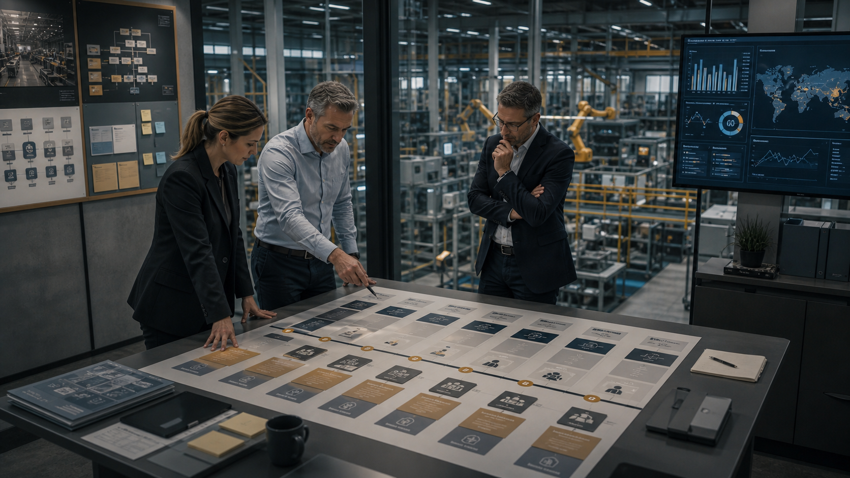 Industrial digital transformation roadmap for an industrial company